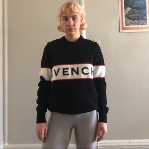 Givenchy Black Red and White Sweater